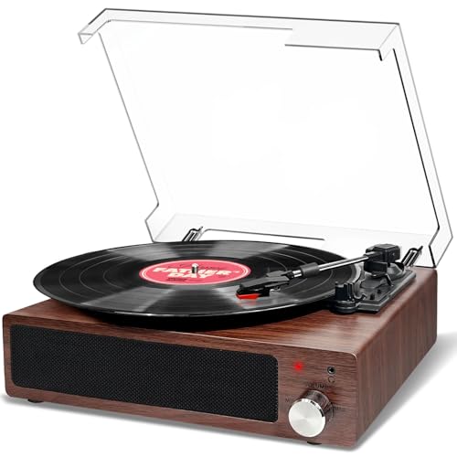 Plattenspieler, FYDEE Vinyl Plattenspieler Bluetooth Schallplattenspieler Vintage...